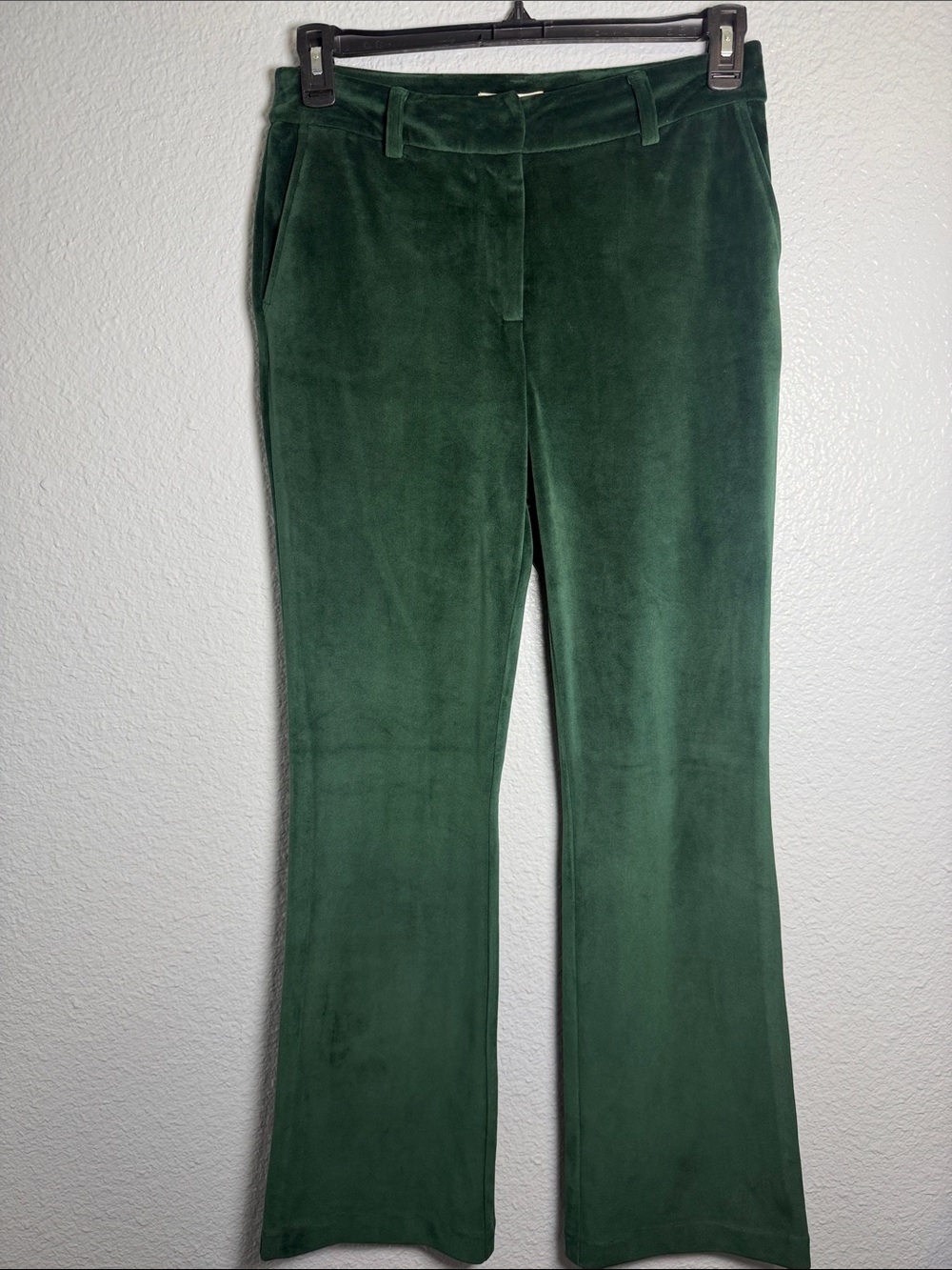 Maison d’Amélie Green Velvet Straight Leg Pants Size 4